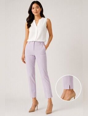 NWOT Jones New York Light Pink Ankle Pants Slim Straight Leg Workwear Size 6